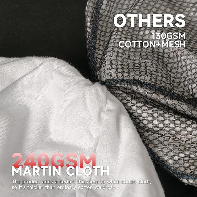 YESWELDER Welding Cap, Monster Style 7-7/8", Heat-Resistant Reversible Protective Welders Cap