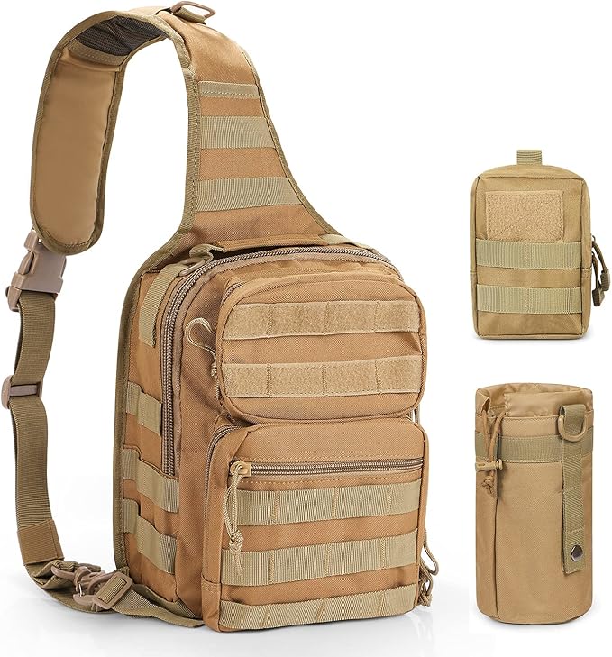 Gogoku 3 Pack Molle Pouch Combo Water Bottle Pouch Holder Tactical Molle Pouches Compact Utility Waist Bag Pack