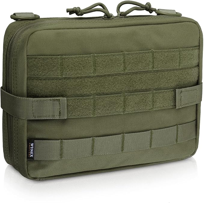 WYNEX Tactical Admin Molle Pouch, Medical EDC EMT Utility Bag Shell Design Attachment Pouches 1000D Nylon Hiking Belt Bags