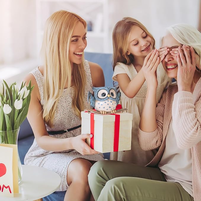 Swing Owl Hanging Planters for Indoor Plants, Cute Small Succulent Pots with Drainage Hole, Unique Resin Plant Hangers Outdoor, Hanging Plant Holder for String Of Pearls, Gift Ideas for Mother