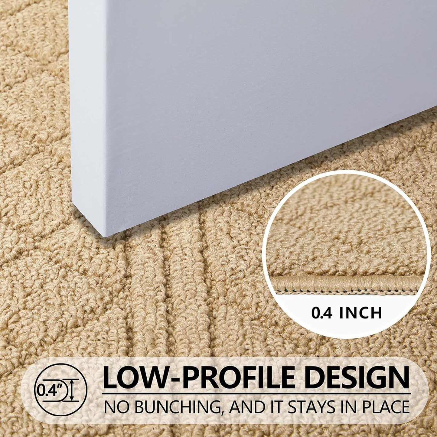 REFETONE Indoor Doormat, Front Back Door Mat 32"x40" Absorbent Rubber Backing Non Slip Door Mats, Low-Profile Resist Dirt Entrance Rugs, Machine Washable Door Rug Inside Floor Mat for Entryway, Brown