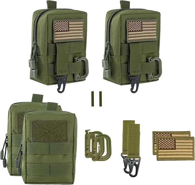 Tactical Molle Pouch Compact EDC Bag Utility Tool Pouch Durable 600D Nylon Small Travel Bag Molle Accessories Organizer for Outdoor Activity