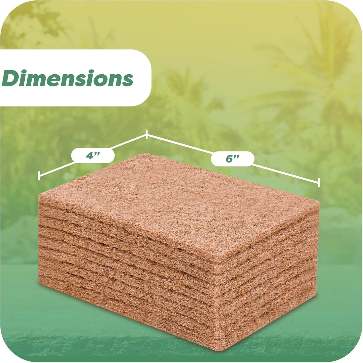 SCRUBIT 24 Natural Scouring Pads - Eco Friendly Scrubbing Pads for Kitchen Cleaning, Dishes, and Pots - Non-Scratch Kitchen Scrubbers - 100% Natural Sisal Fibers (24 Pack)