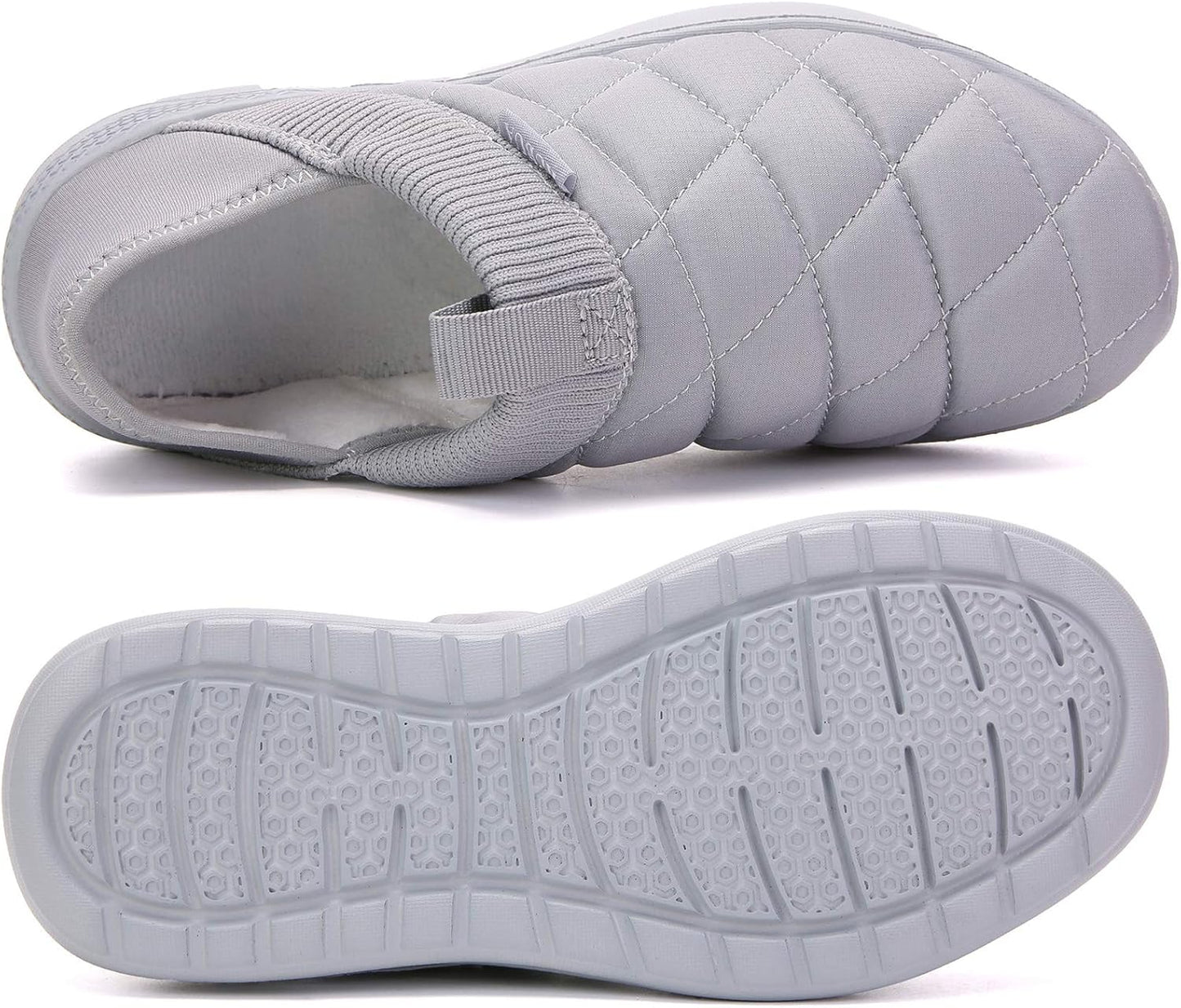 KUBUA Slippers for Men and Womens Indoor House Shoes Plush Slip on Outdoor Garden Loafers