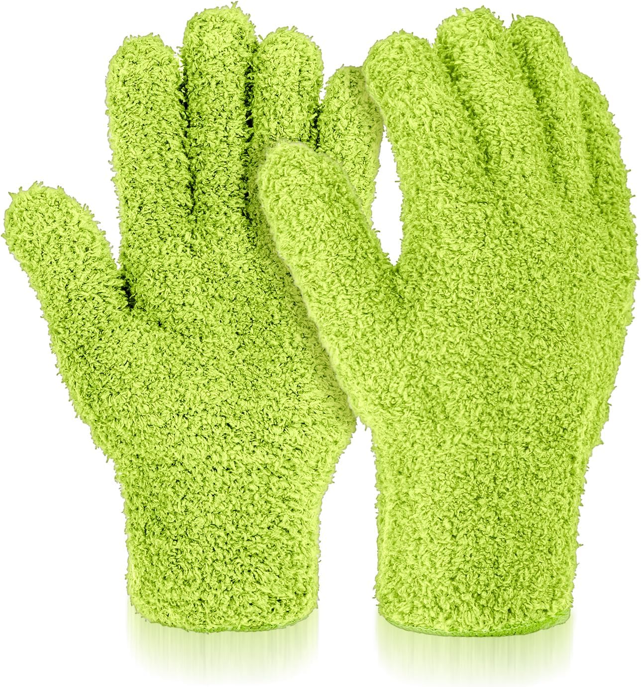 Plant Dusting Gloves, Microfiber Dusters for Cleaning Kitchen Indoor Mitt for House Use Desk Window Blind Screen Wash
