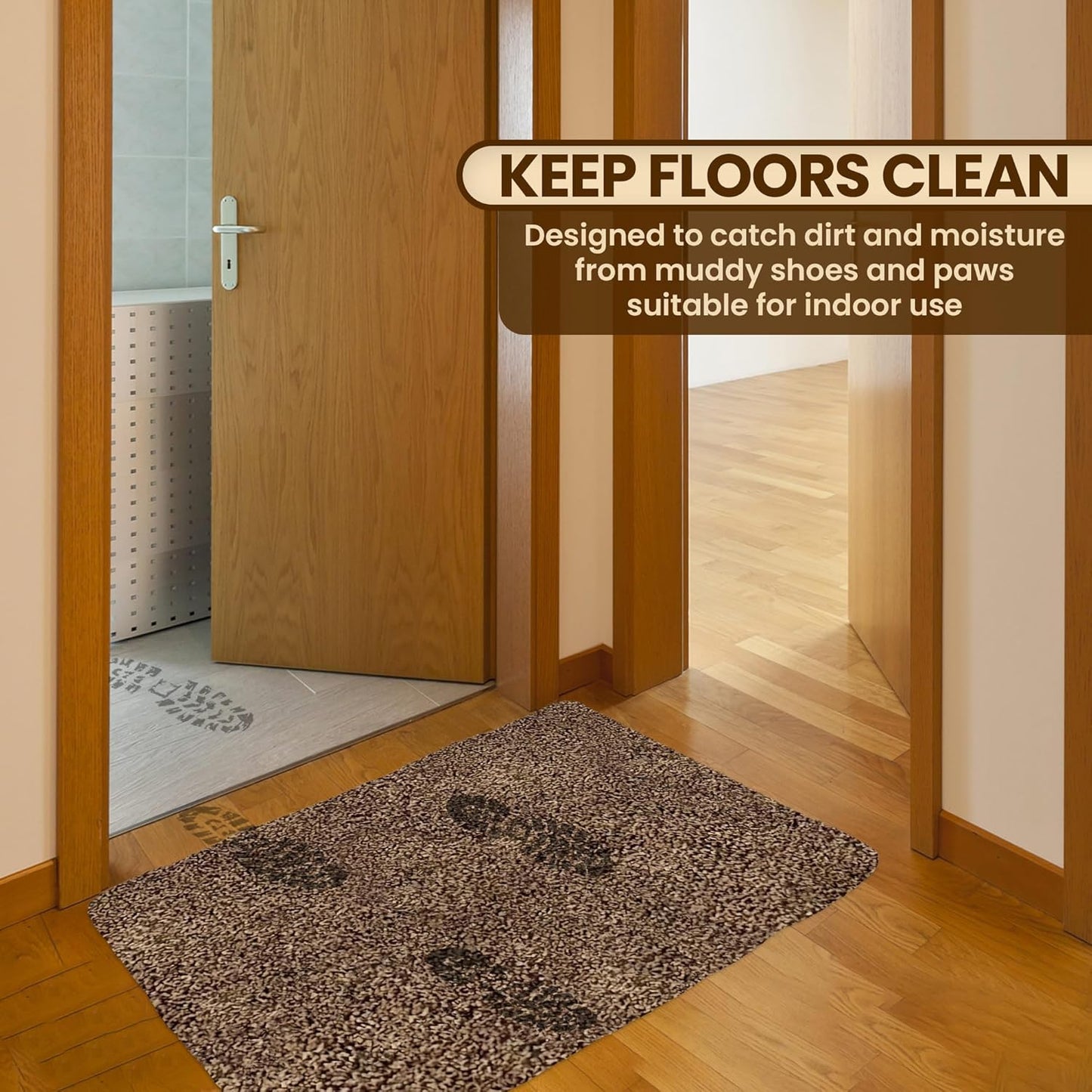 Premium Microfiber Indoor Door Mat – 24"x36" Washable Entry Mat, Non-Slip, Waterproof Backing, Super Absorbent, Low Profile Entryway Doormat for Indoor Entrance