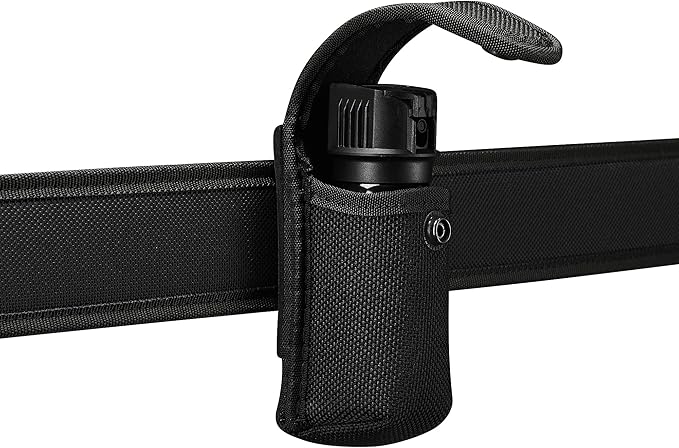 Mace Pepper Spray Holder Black Belt Pouch, Hidden Snap MK III Small, Fits up to 2oz