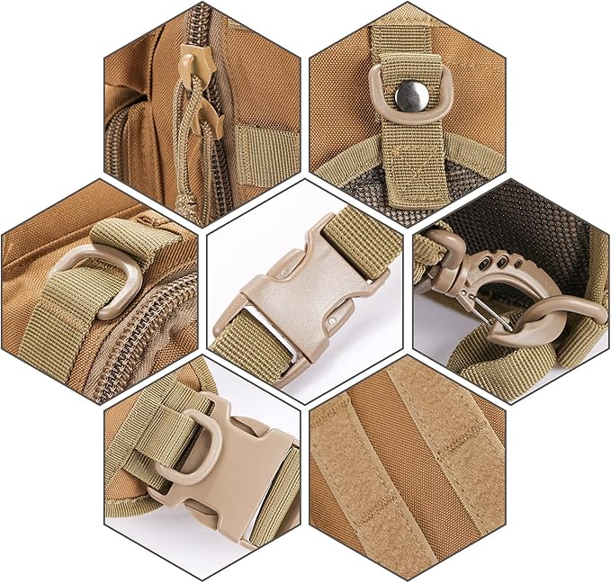 Gogoku 3 Pack Molle Pouch Combo Water Bottle Pouch Holder Tactical Molle Pouches Compact Utility Waist Bag Pack