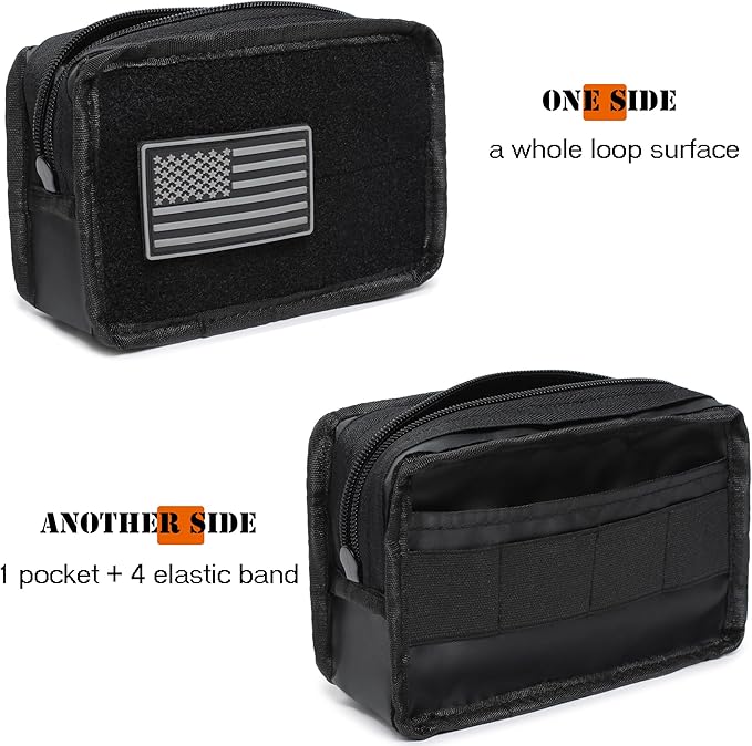 2 Pack Mini Tactical Molle Compact Ammo Pouch - General Purpose Admin Pouches Small Admin Molle Pouches EDC Tool Utility Multi-Purpose Waist Belt Pouch