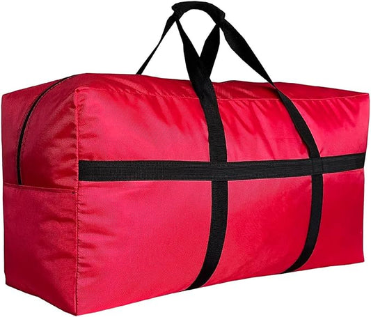 Extra Large Duffle Bag for Travel, Big Foldable Storage Bag - Red