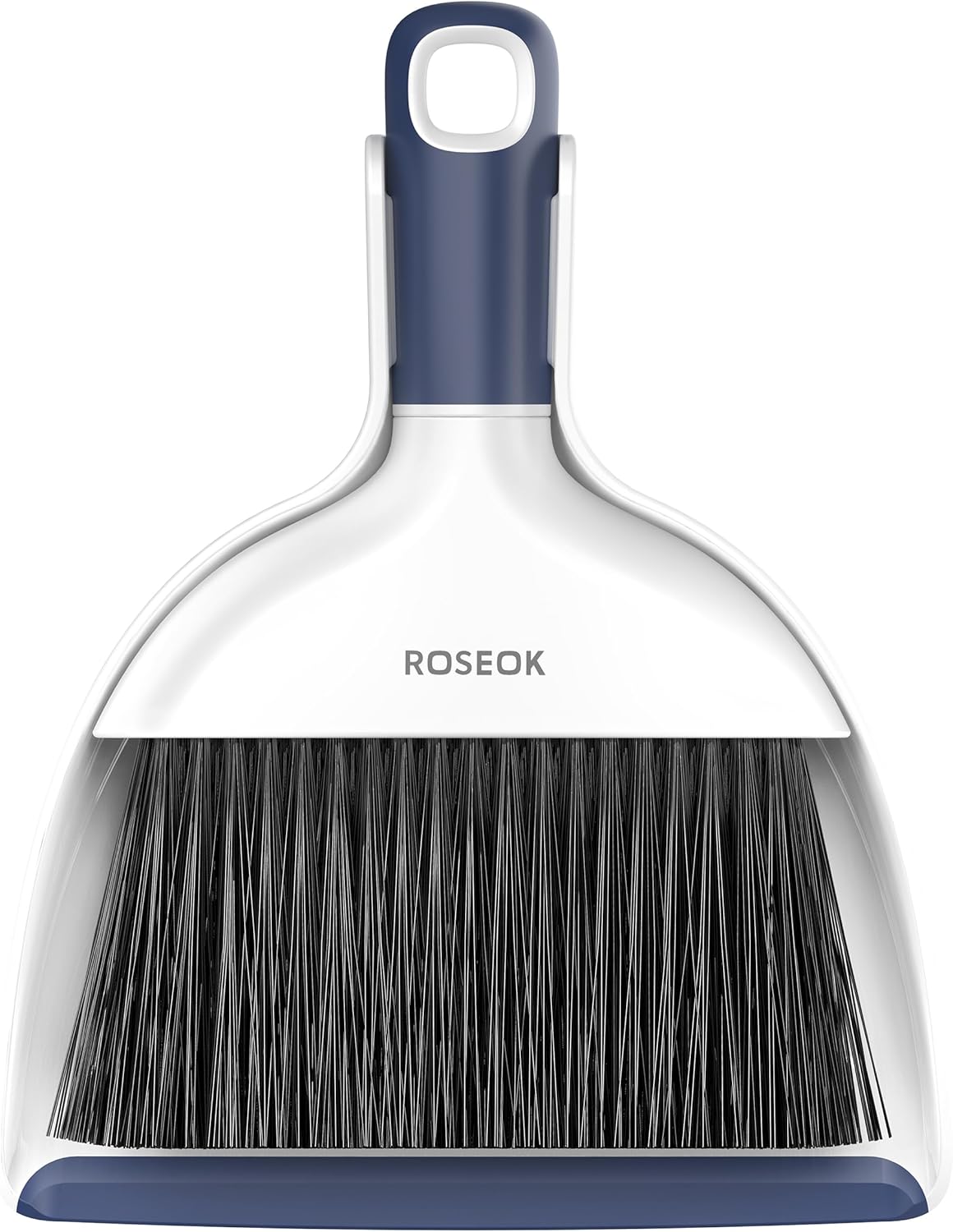 Mini Broom and Dustpan Set for Cleaning, Compact Desktop Dustpan with Brush for Kitchen Counter, Office, Car, Navy Blue, 1 Pack