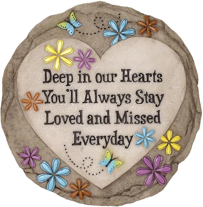 Spoontiques - Garden Décor - If Love Could Have Saved You Stepping Stone - Decorative Stone for Garden