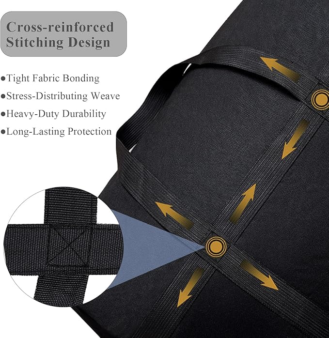 WITERY 180L Large Storage Bags - Big Moving Bags Heavy Duty with Zippers & Handles, Alternative to Moving Boxes and 39Inch Storage Tote for Space Saving, Travel, Clothes, Blankets, Pillows, Bedding