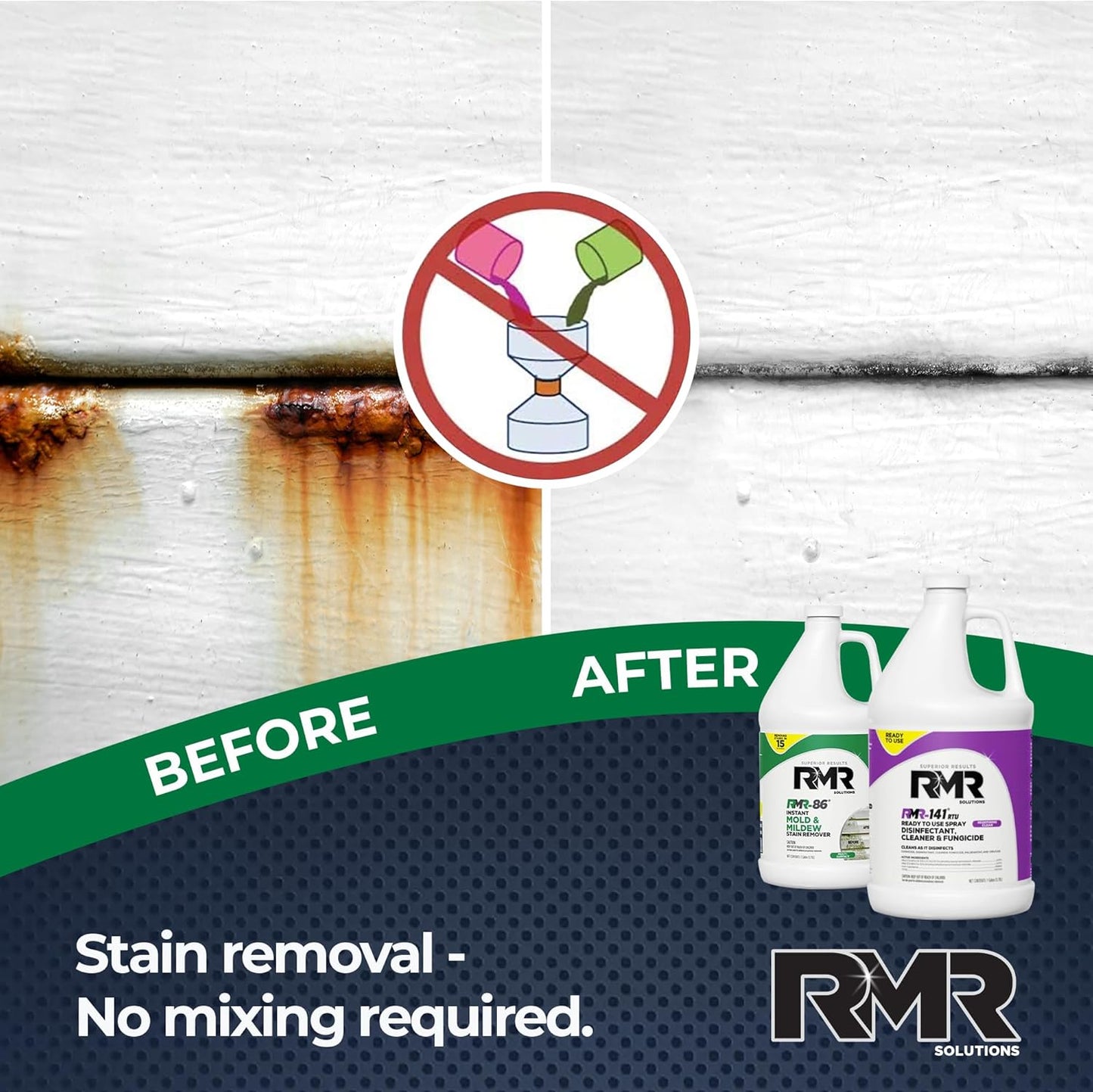 RMR Brands DIY Mold Remover Bundle - Complete Mold Killer & Stain Remover Bundle - Mold and Mildew Prevention Kit, Disinfectant Spray, Includes 2-1 Gallon Bottles
