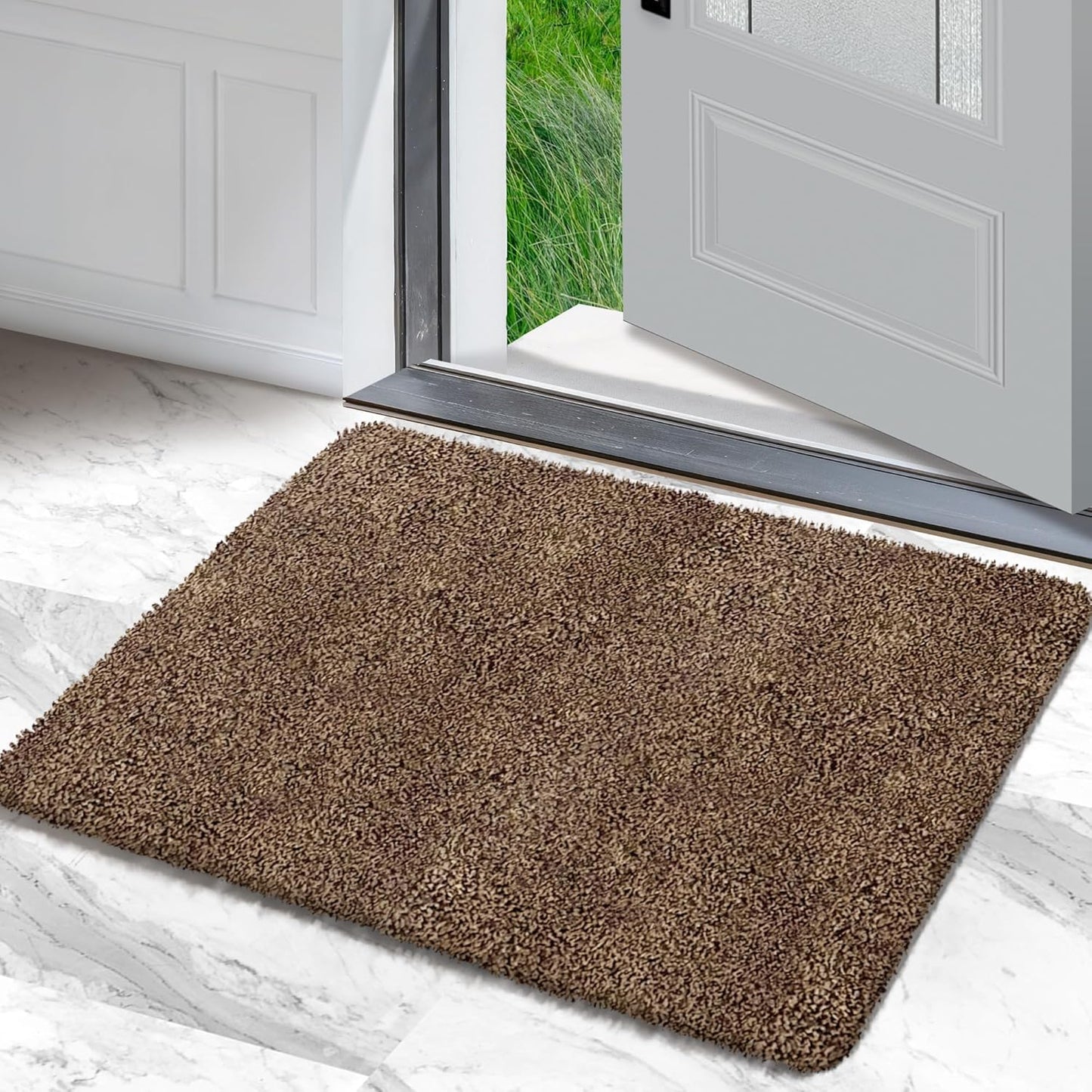 Premium Microfiber Indoor Door Mat – 20"x30" Washable Entry Mat, Non-Slip, Waterproof Backing, Super Absorbent, Low Profile Entryway Doormat for Indoor Entrance