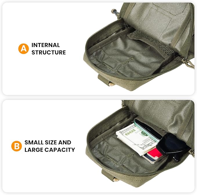 EXCELLENT ELITE SPANKER Tactical EDC Pouch Molle Utility Tool Pouches Gadget Organizer Pocket Waist Belt Bag