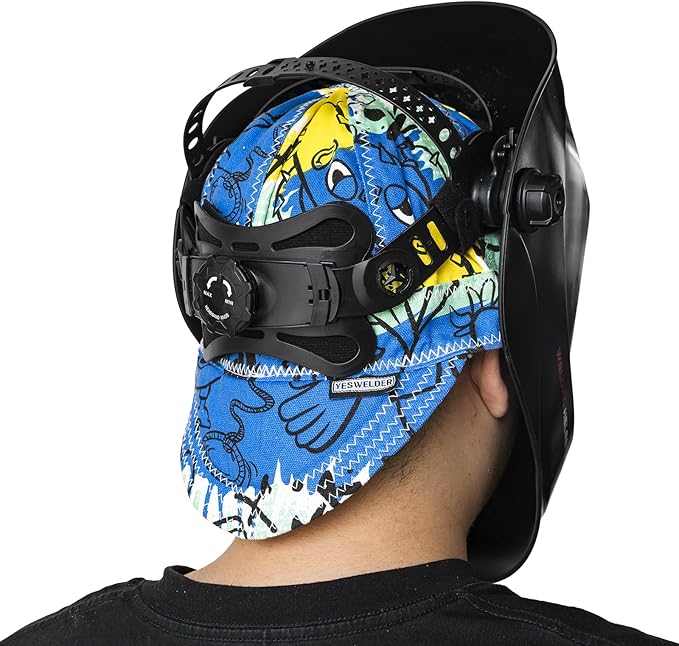 YESWELDER Welding Cap, Monster Style 8", Heat-Resistant Reversible Protective Welders Cap