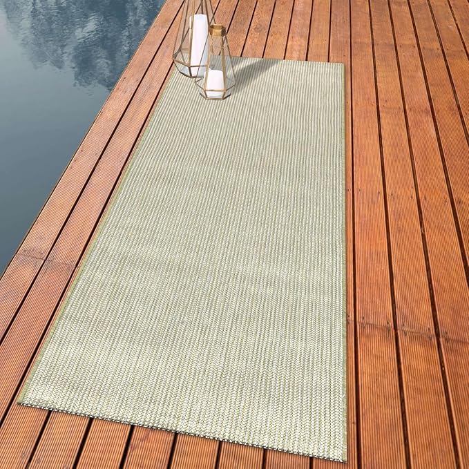 Keen Home Design Terrace Outdoor Runner Rug - 2x8 Washable Indoor/Outdoor Rug for Patio, Kitchen, Balcony, Beach, Garden, Deck and Porch, Size: 2'2"x7'7"