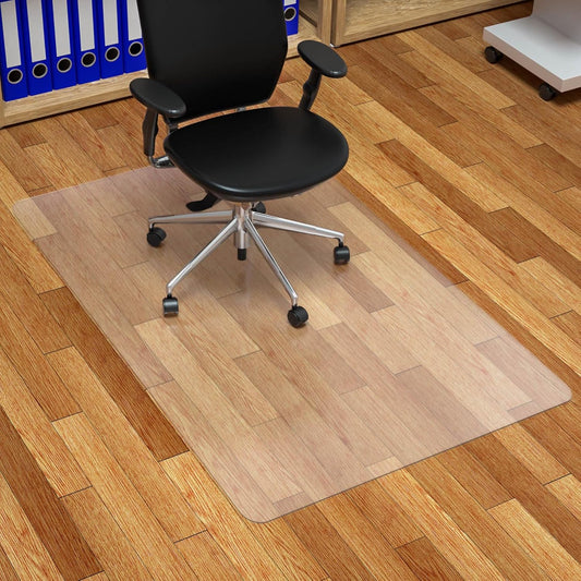 FuturHydro Chair Mat for Hardwood Floor, 30" x 48" Clear Anti-Slip Computer Desk Chair Floor Mat, Easy Glide, Transparent Mats for Office, Home and Gaming Floors (Rectangle)