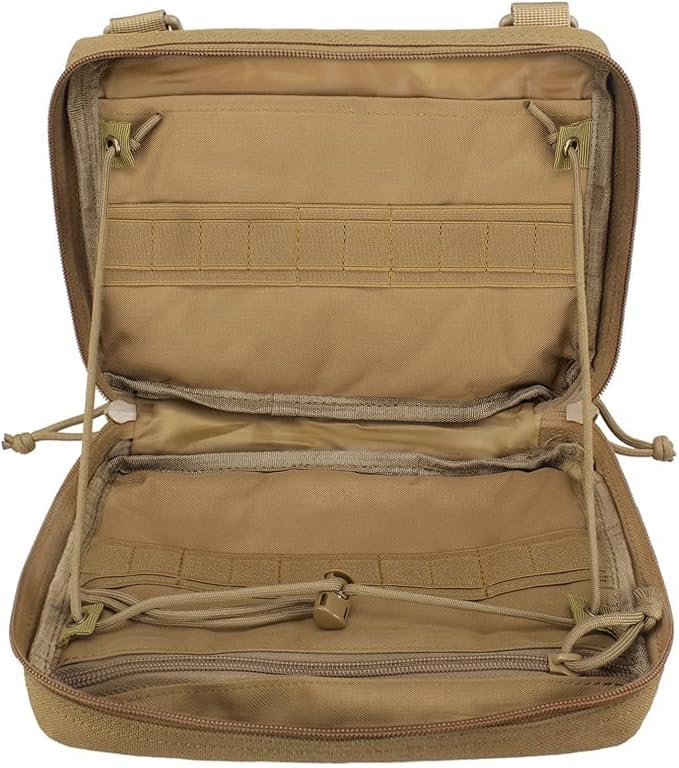 WYNEX Tactical Admin Molle Pouch, Medical EDC EMT Utility Bag Shell Design Attachment Pouches 1000D Nylon Hiking Belt Bags