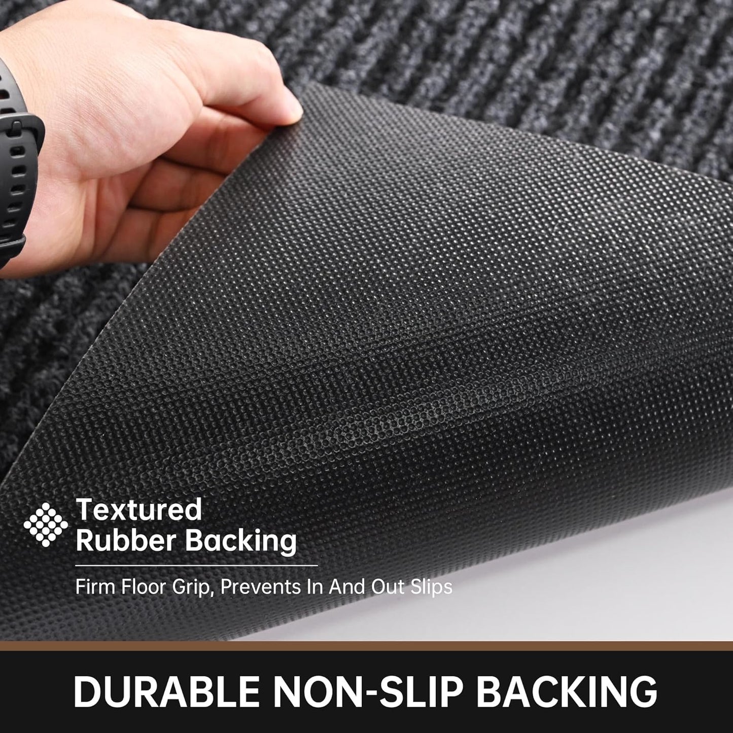 Front Door Mat, 72" x 24" Heavy Duty Indoor Outdoor Doormat, Non-Slip Welcome Mats for Entryway, Rubber Backing Low Profile Commercial Door Mats