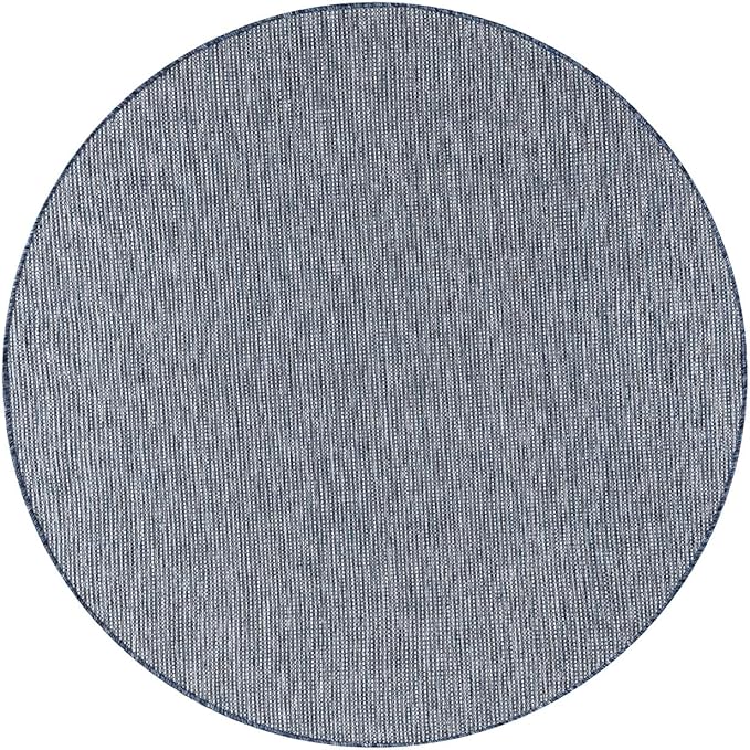 Keen Home Design Terrace Outdoor Round Rug - 5ft Round Washable Indoor/Outdoor Rug for Patio, Kitchen, Balcony, Beach, Garden, Deck and Porch, Size: 5'3" Round