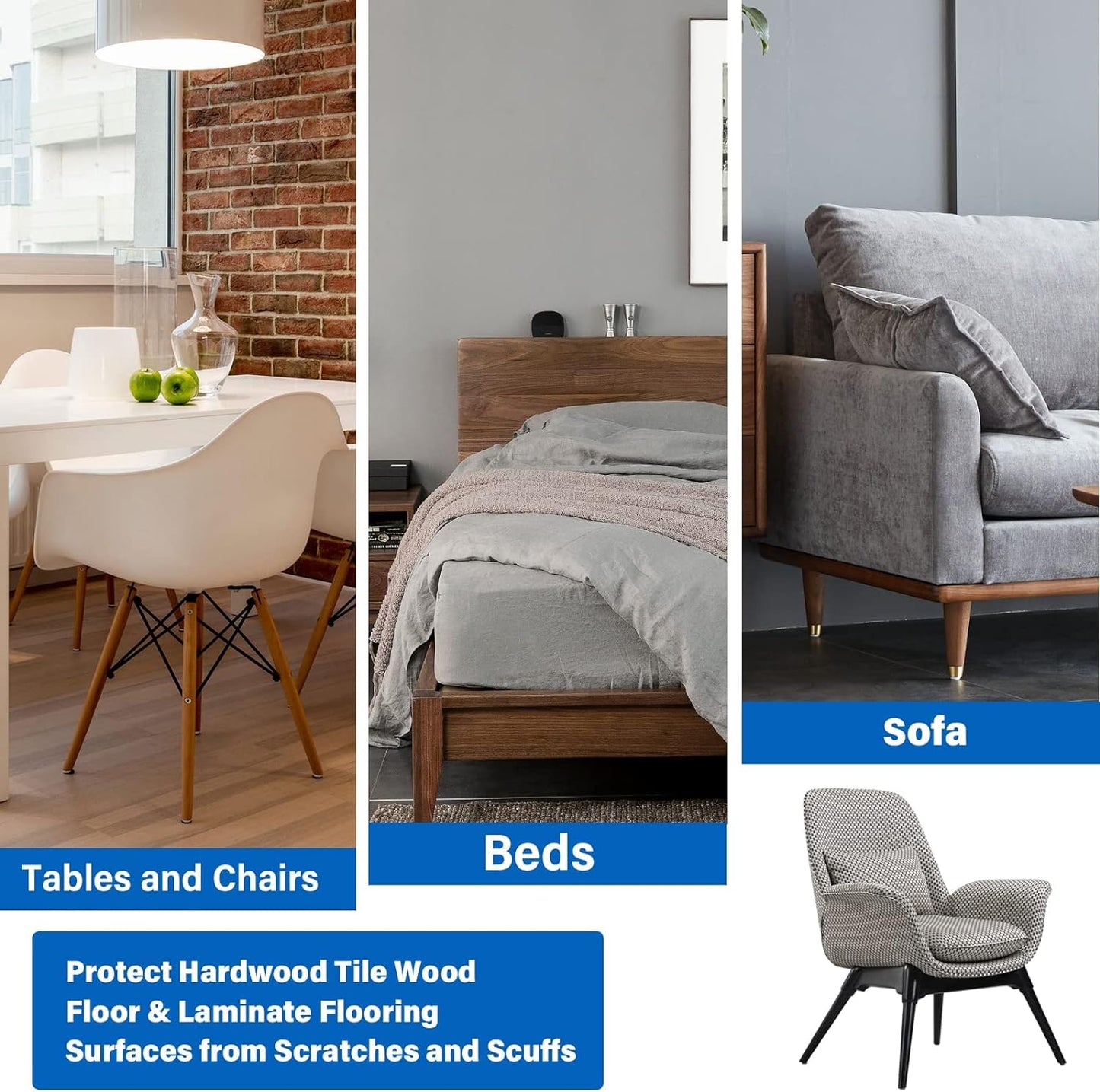 Furniture Sliders, 16pcs 3.5 inch Square Furniture Moving Kits Carpet Sliders for Moving Furniture, Heavy Duty Furniture Movers - Protect The Surface of Carpet, Easily Move Any Items