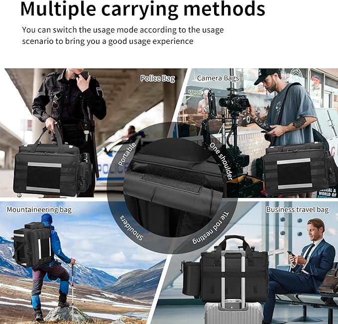 Patrol Bag Law Enforcement, Car Organizer for Vehicle, Police Officer Duty Gear Backpack with Multiple Functional Storage Space