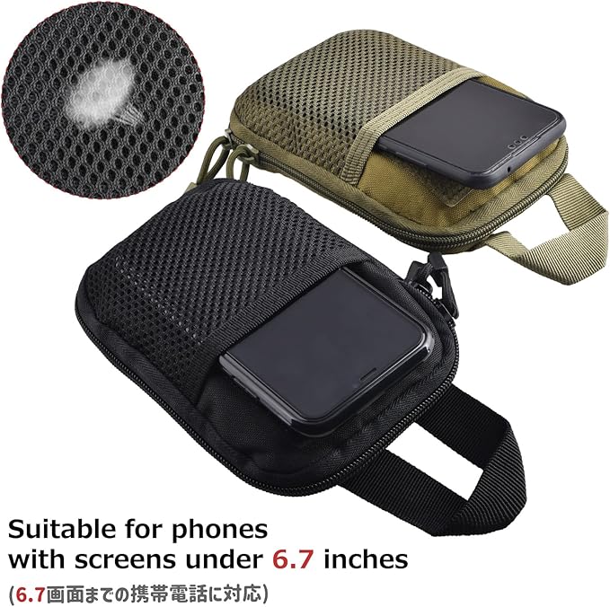 Azarxis Molle Pouches, Tactical Compact EDC Small Utility Pouch Waist Bags Sundries Storage Admin Organize Gear Gadget for Military Backpack