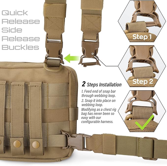 WYNEX Tactical Large Admin Pouch of Double Layer Design, Molle EDC EMT Utility Pouch with Map Sleeve Modular Tool Pouch Large Capacity Flag Patch Included