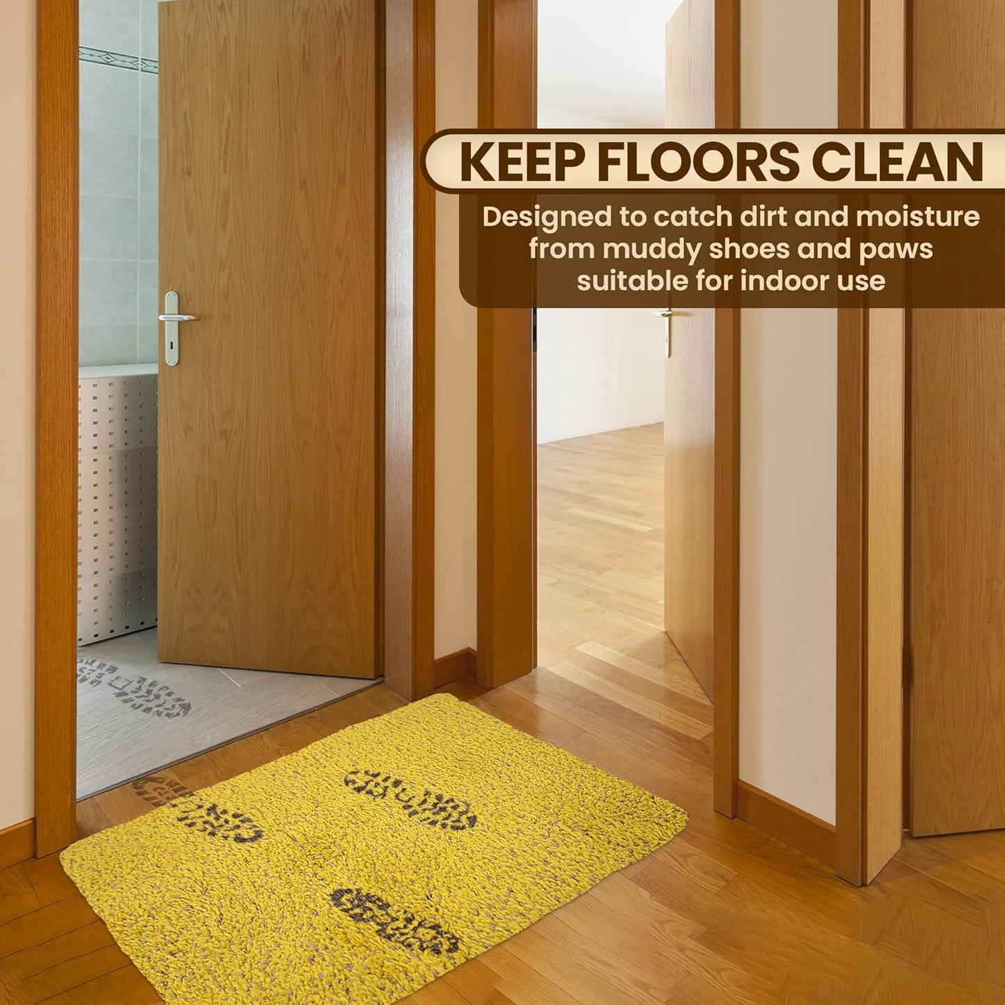 Premium Microfiber Indoor Door Mat – 36"x72" Washable Entry Mat, Non-Slip, Waterproof Backing, Super Absorbent, Low Profile Entryway Doormat for Indoor Entrance