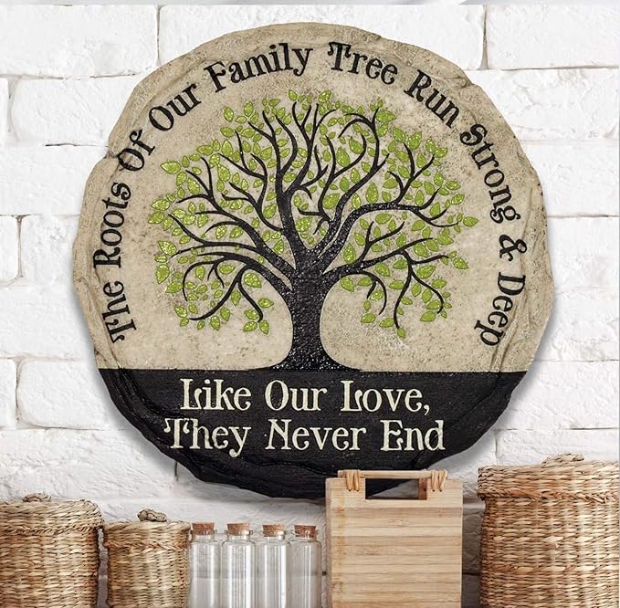 Spoontiques - Garden Décor - Memory Grandpa Stepping Stone - Decorative Stone for Garden