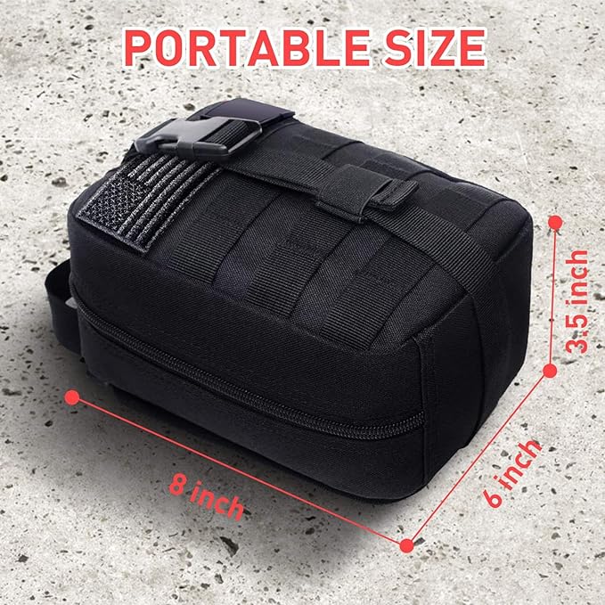 Medical MOLLE Tactical Pouch, EMT First Aid IFAK Rip-Away Utility Pouch for Camping Hunting Hiking Home Car and Adventures