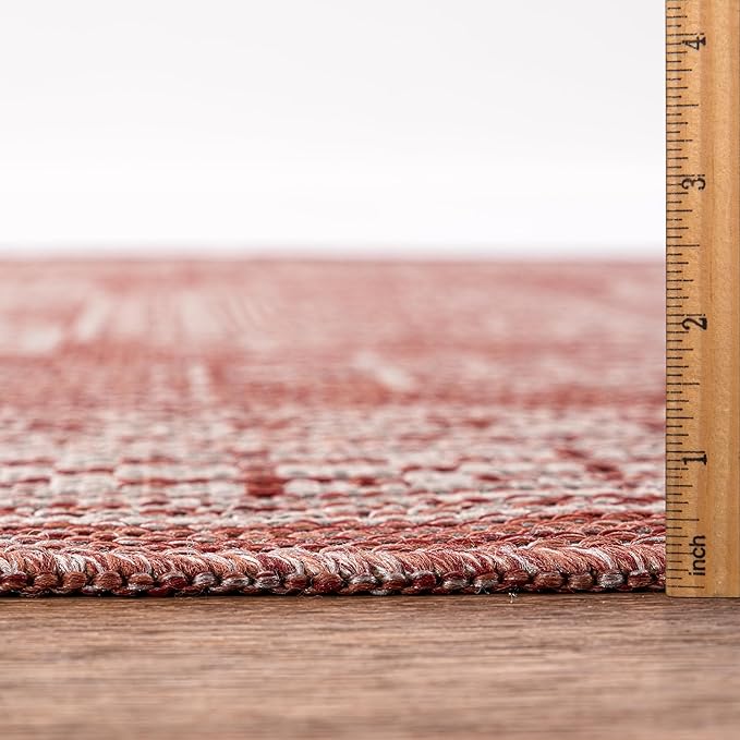 Keen Home Design Terrace Outdoor Area Rug - 6x9 Washable Indoor/Outdoor Rug for Patio, Kitchen, Balcony, Beach, Garden, Deck and Porch, Size: 6'x8'10"