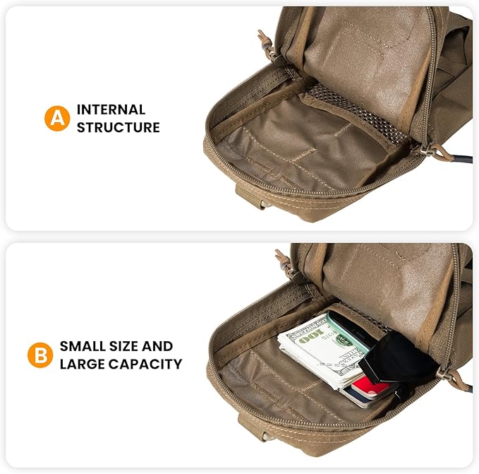 EXCELLENT ELITE SPANKER Tactical EDC Pouch Molle Utility Tool Pouches Gadget Organizer Pocket Waist Belt Bag