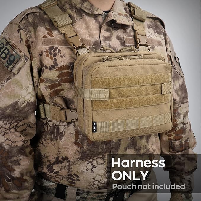 WYNEX Tactical Large Admin Pouch of Double Layer Design, Molle EDC EMT Utility Pouch with Map Sleeve Modular Tool Pouch Large Capacity Flag Patch Included