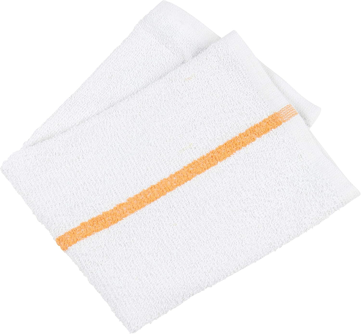 Arkwright Qwick Wick Bar Mop Towels Bulk - (Pallet of 4200) 100% Cotton Quick Dry, Super Absorbent Multipurpose Cleaning Rags for Restaurants, Kitchen, Bathroom, Hotel, 16 x 19 in, Gold Stripe
