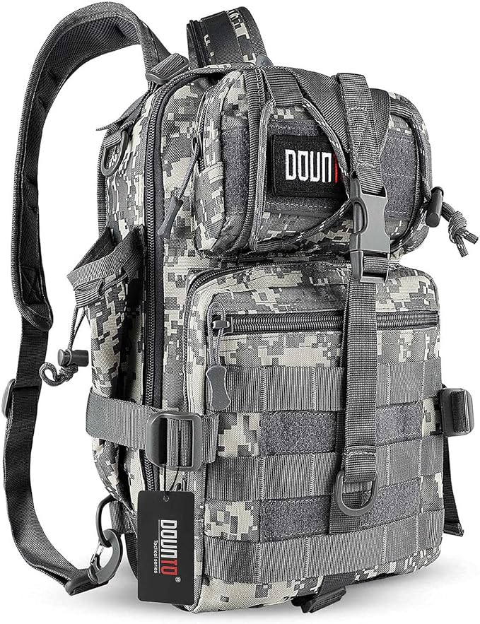 Tactical Backpack Medium EDC DayPack Military Molle Backpacks Bag Outdoor Rucksack for Fishing Hunting Camping (ACU Digital)
