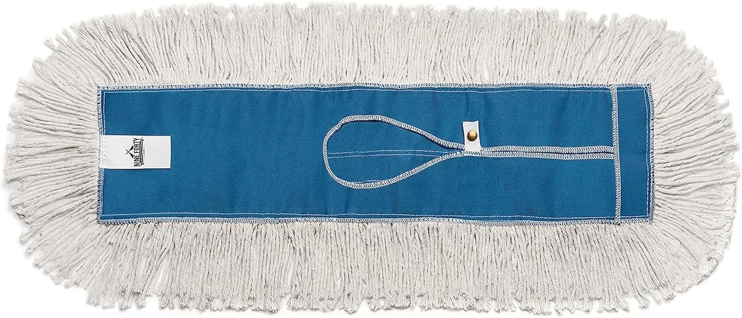 Nine Forty Industrial-Grade 48x5 Cotton Dust Mop Head Refills, Perfect Replacement for Busy Home, Gym, Industrial and Commercial Spaces, Heavy-Duty Mop for Janitorial & Housekeeping Needs - 1 Pack
