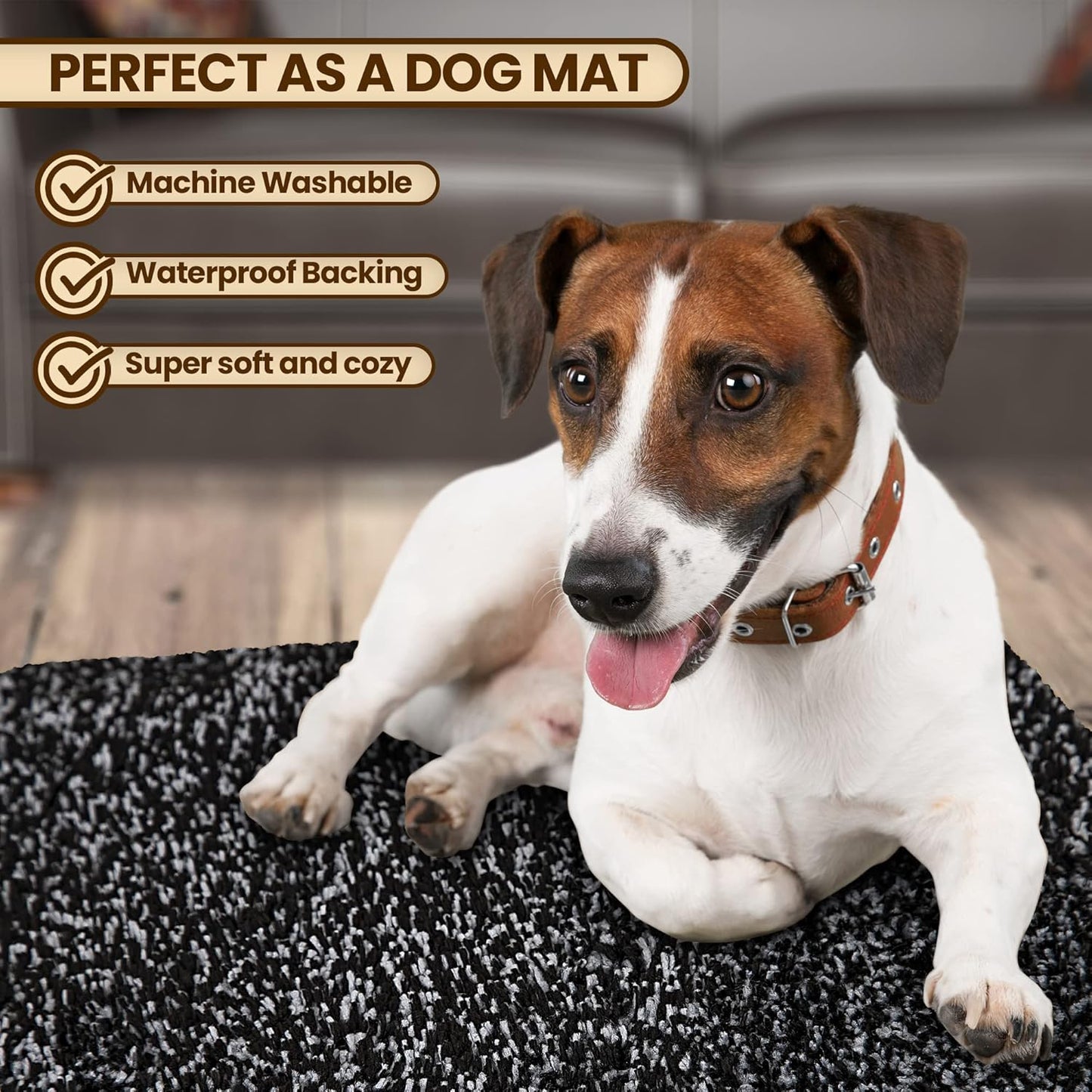 Premium Microfiber Indoor Door Mat – 20"x30" Washable Entry Mat, Non-Slip, Waterproof Backing, Super Absorbent, Low Profile Entryway Doormat for Indoor Entrance