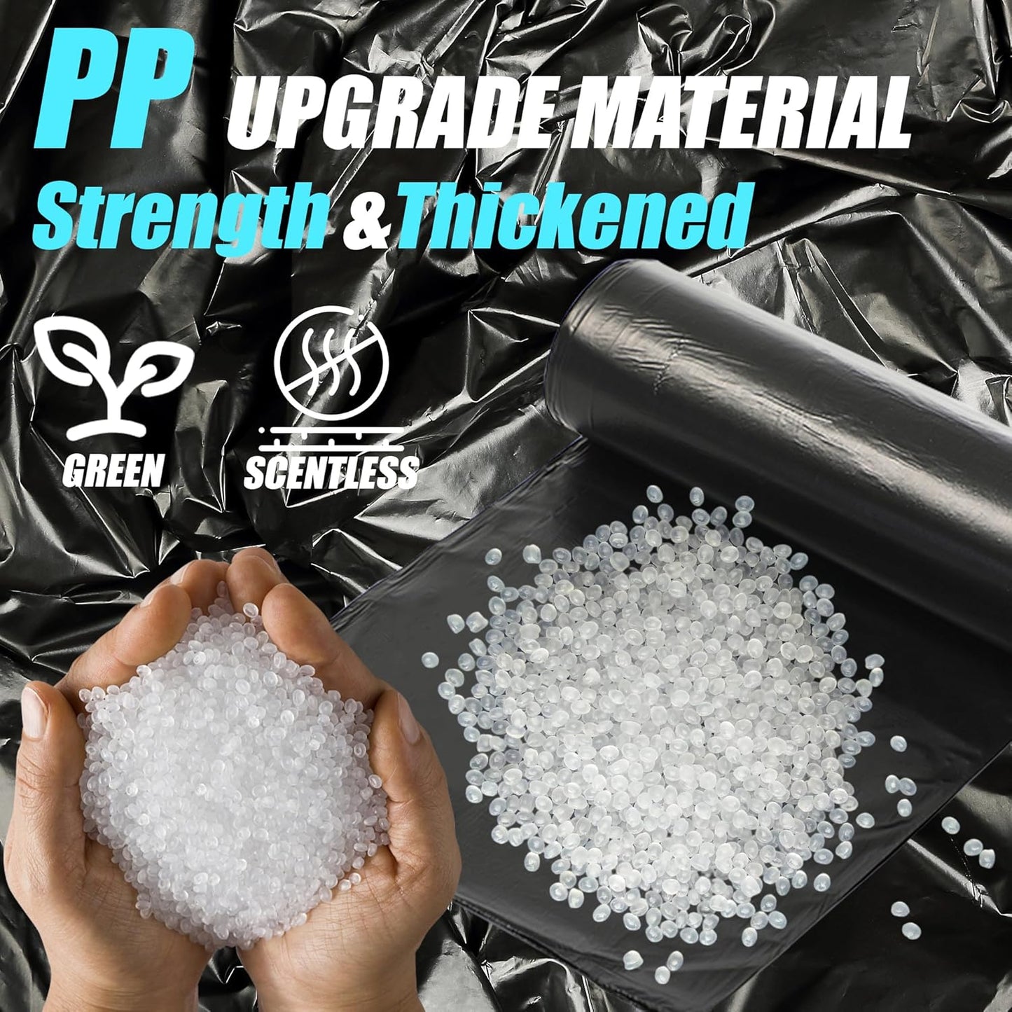Brandon-super 55-60 Gallon Trash Bags, 100 count, Sturdy & Tear-Resistant Commercial Can Liners 55 Gallon, Large Garbage Bags, Large Black Trash Bags for Commercial, Lawn and Leaf Bags