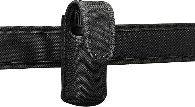Mace Pepper Spray Holder Black Belt Pouch, Hidden Snap MK III Small, Fits up to 2oz