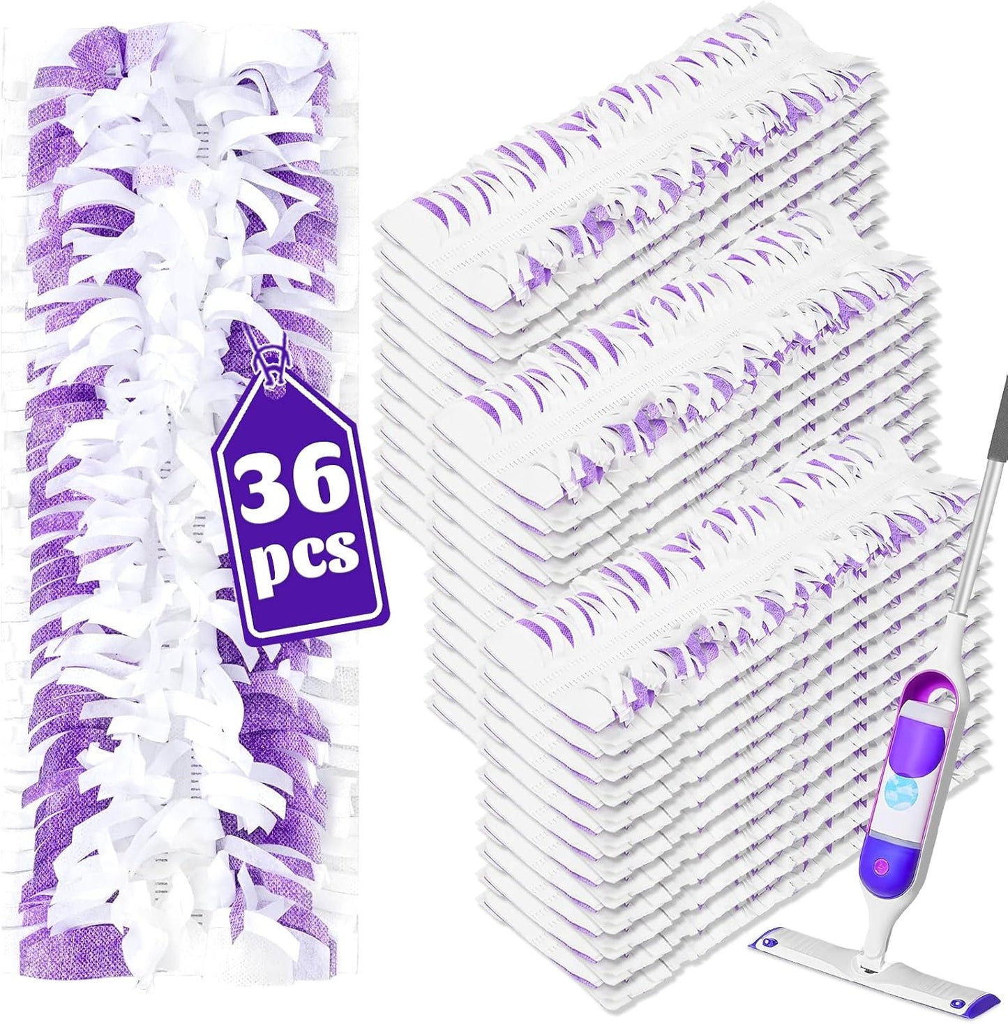 36 Pack Disposable Mop Pads for Swiffer Power Mop Pads, Replacement for Swiffer Power Mop Refills Compatible with Swiffer Power Mop Pads, Multi-Surface Mop and PowerMop Wood Mop Floor Cleaning