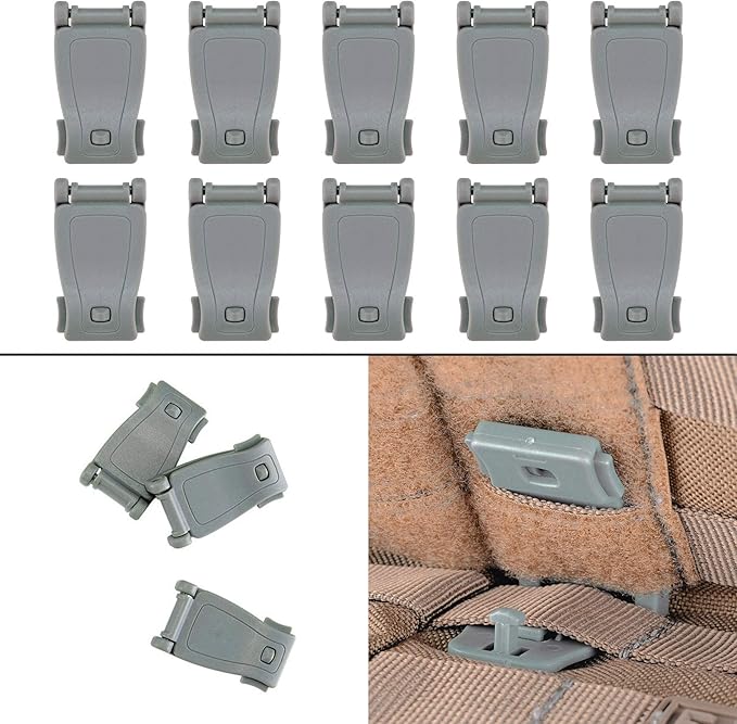 BOOSTEADY 36PCS Attachments for Tactical Backpack Vest Belt,D-Ring Grimloc Locking Gear Clip, Web Dominator Elastic Strings, Strap Management Tool Buckle,Hydration Tube Clips,Key Ring,MOLLE Bag