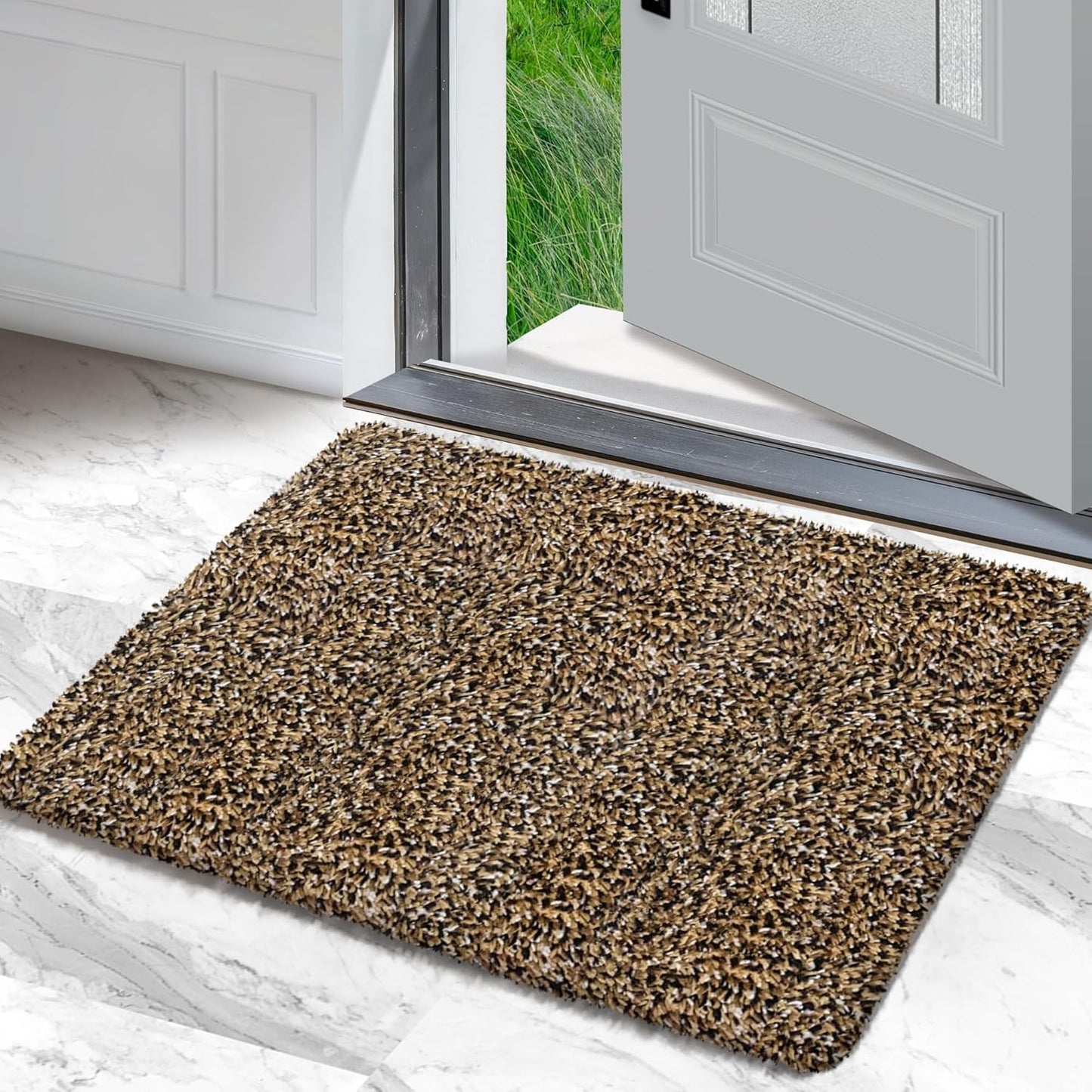Premium Microfiber Indoor Door Mat – 20"x30" Washable Entry Mat, Non-Slip, Waterproof Backing, Super Absorbent, Low Profile Entryway Doormat for Indoor Entrance