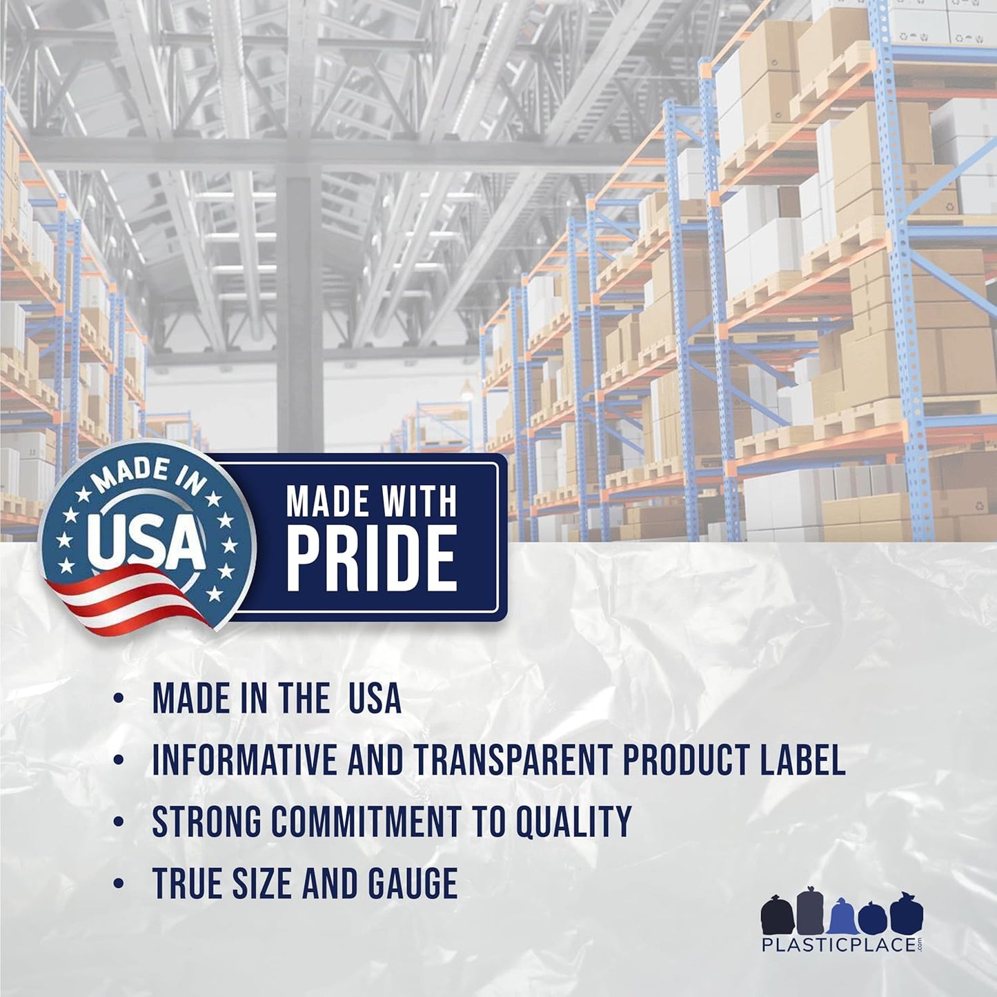 Plasticplace 32-33 Gallon Trash Bags │ 1.5 Mil │ Orange Garbage Can Liners │ 33’” x 39” (100 Count) (W33RNG15)