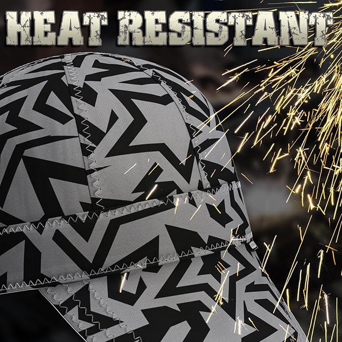 YESWELDER Welding Cap, Stellar Style 7-3/8", Heat-Resistant Reversible Durable Protective Welders Cap