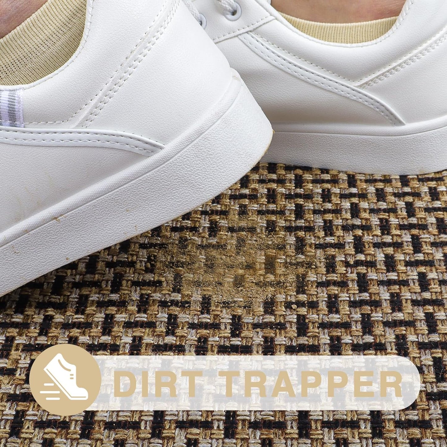 LEKEEPGO Door Mat Indoor Entrance 24"x36", Absorbent Indoor Door Mat, Non Slip Rubber Backing Inside Door Mats, Washable Floor Mat, Low-Profile Doormat for Front Door, Entryway, Entrance, Black