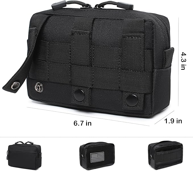 2 Pack Mini Tactical Molle Compact Ammo Pouch - General Purpose Admin Pouches Small Admin Molle Pouches EDC Tool Utility Multi-Purpose Waist Belt Pouch