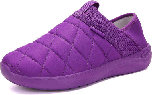 KUBUA Slippers for Men and Womens Indoor House Shoes Plush Slip on Outdoor Garden Loafers